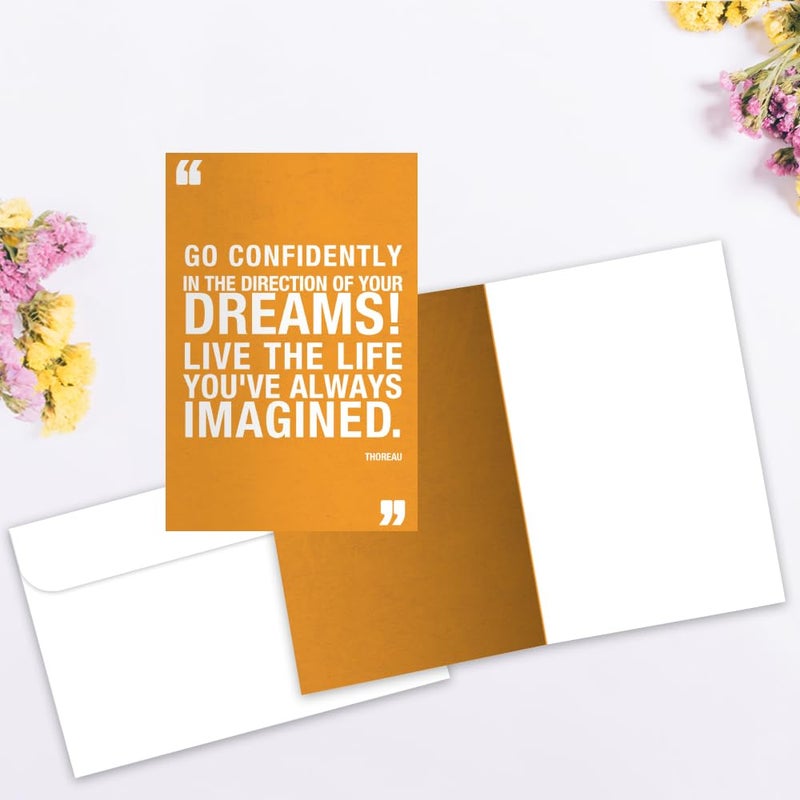 Tree-Free Greetings - All Occasion Cards - Artful Designs - 12 Greeting Cards + White Envelopes - Made in USA - 100% Recycled Paper - 4 x 6 - Go Confidently (FS66676) - Image 2